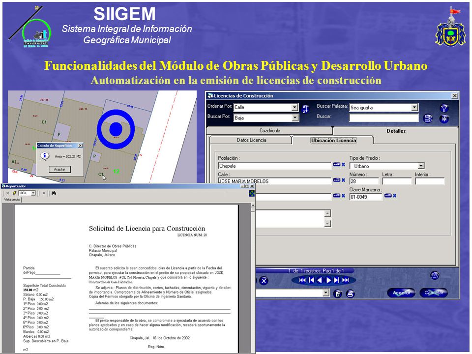 Funcionalidades del Módulo de Obras Públicas y Desarrollo Urbano Automatización en la emisión de licencias de construcción