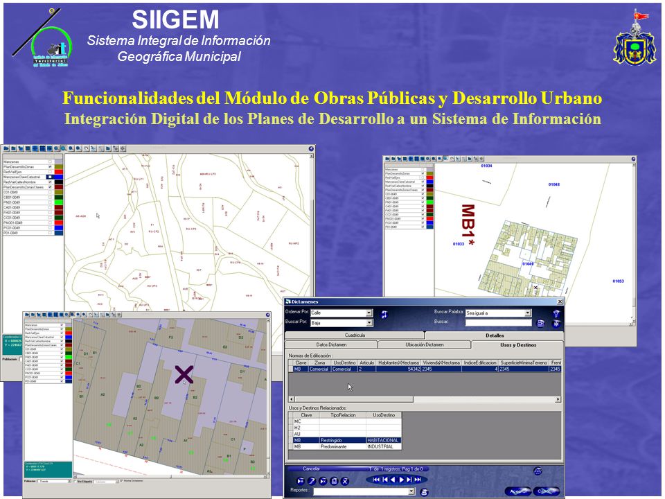 Funcionalidades del Módulo de Obras Públicas y Desarrollo Urbano Integración Digital de los Planes de Desarrollo a un Sistema de Información