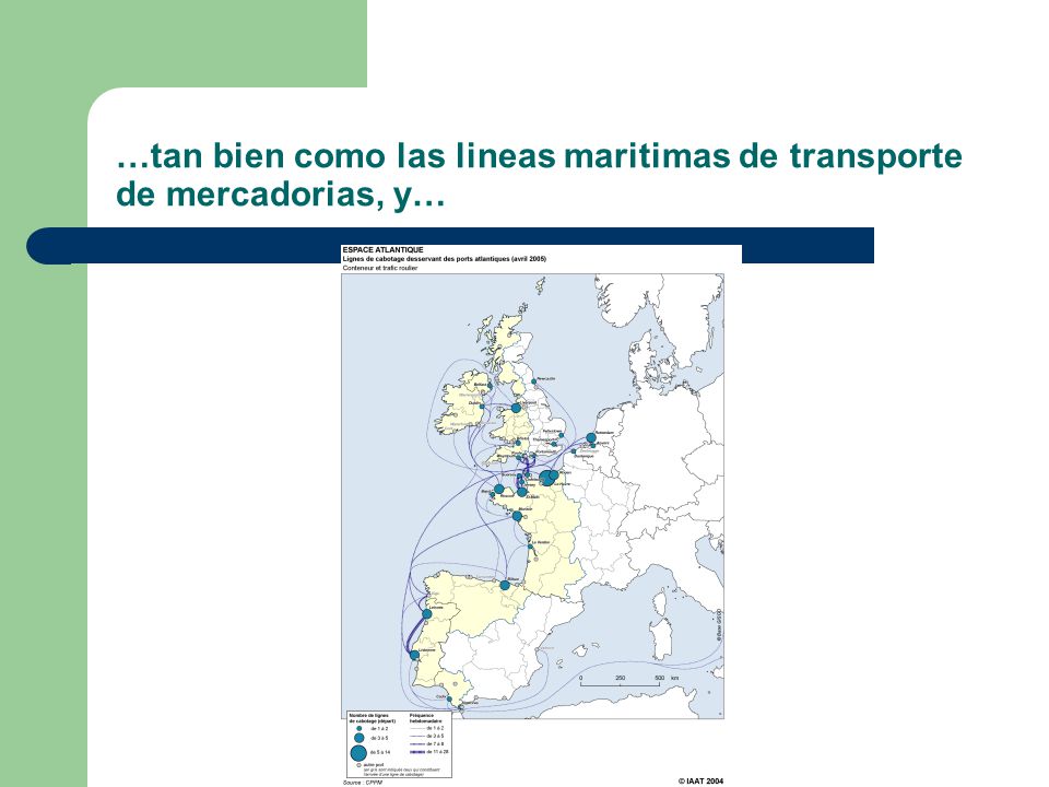 …tan bien como las lineas maritimas de transporte de mercadorias, y…