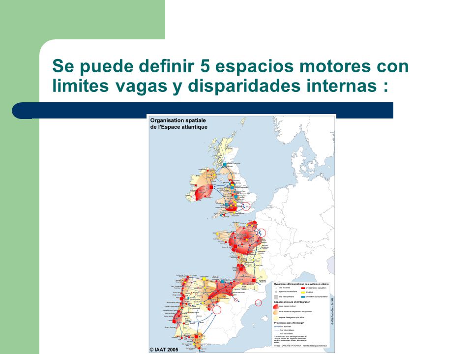 Se puede definir 5 espacios motores con limites vagas y disparidades internas :