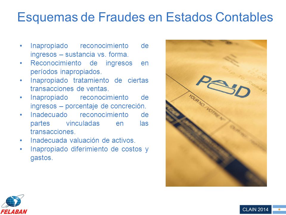 Esquemas de Fraudes en Estados Contables
