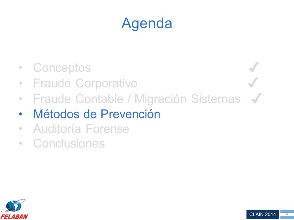 Agenda Conceptos ✔ Fraude Corporativo ✔