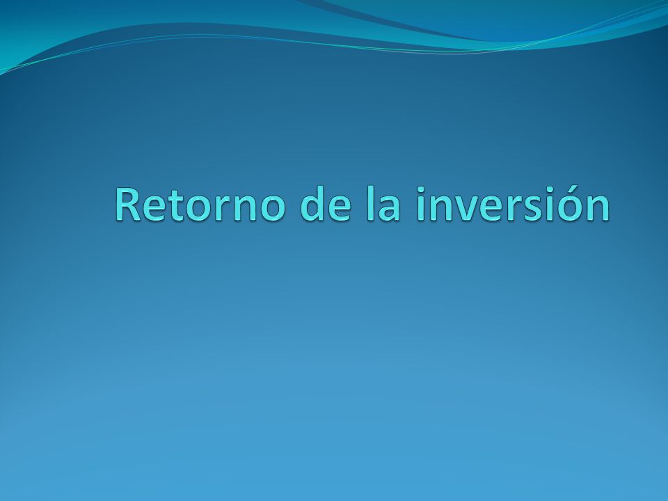 Retorno de la inversión