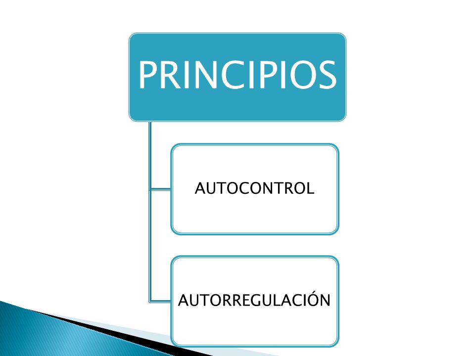 PRINCIPIOS AUTOCONTROL AUTORREGULACIÓN