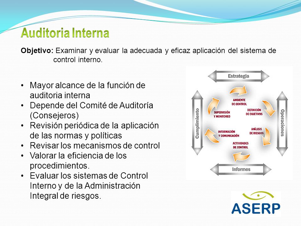 Auditoria Interna Mayor alcance de la función de auditoria interna