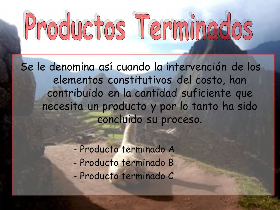 Productos Terminados
