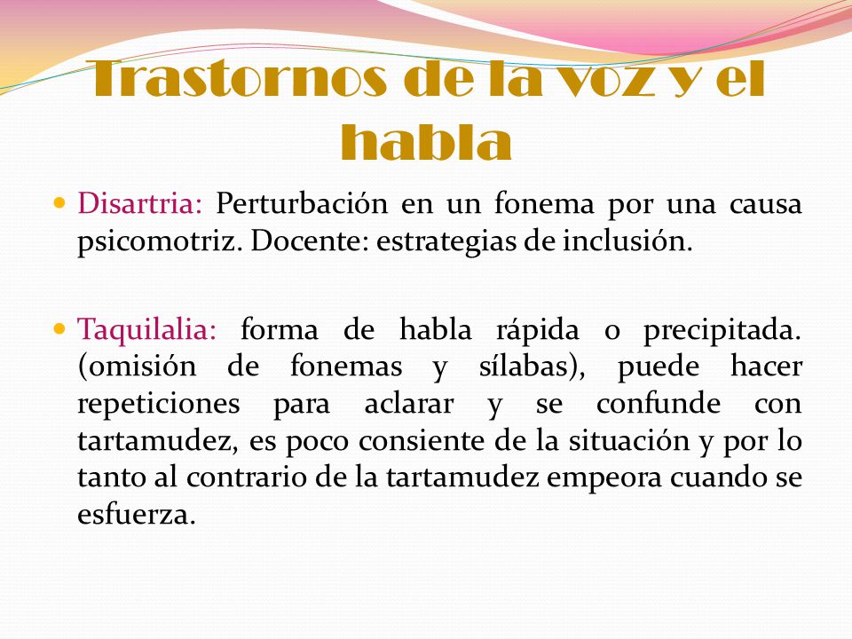 Trastornos de la voz y el habla