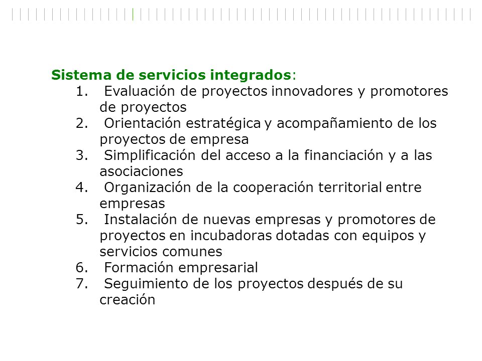 Sistema de servicios integrados: