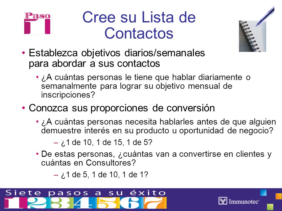 Cree su Lista de Contactos