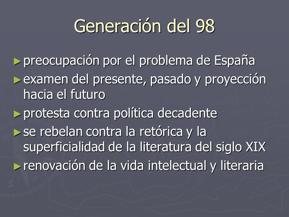 Generación del 98 preocupación por el problema de España