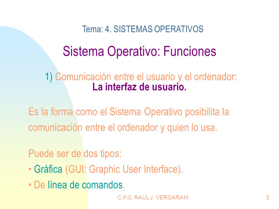Sistema Operativo: Funciones