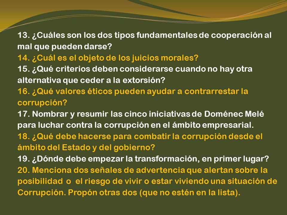 13. ¿Cuáles son los dos tipos fundamentales de cooperación al