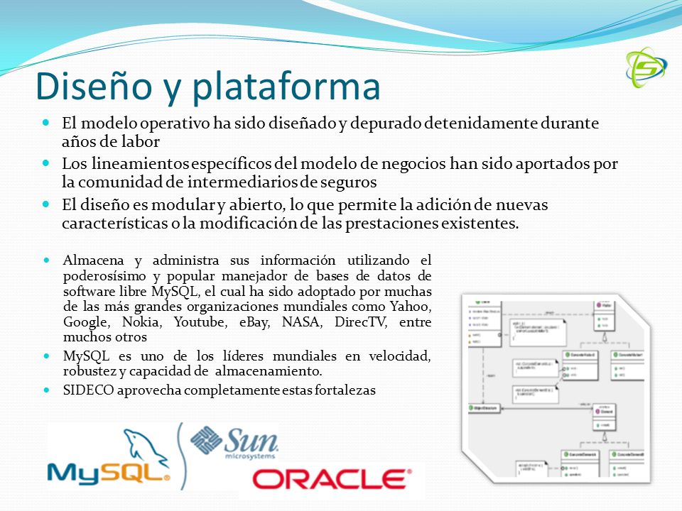 Diseño y plataforma El modelo operativo ha sido diseñado y depurado detenidamente durante años de labor.