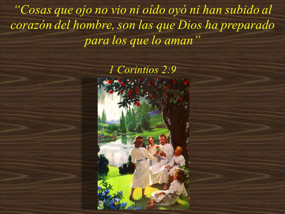 Cosas que ojo no vio ni oído oyó ni han subido al corazón del hombre, son las que Dios ha preparado para los que lo aman