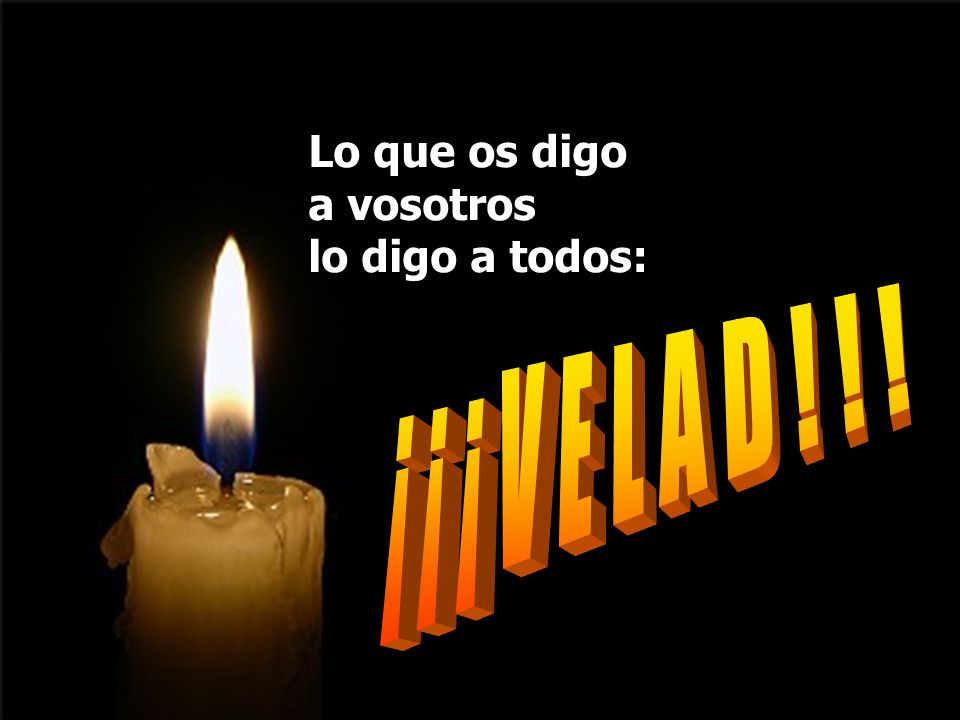 Lo que os digo a vosotros lo digo a todos: