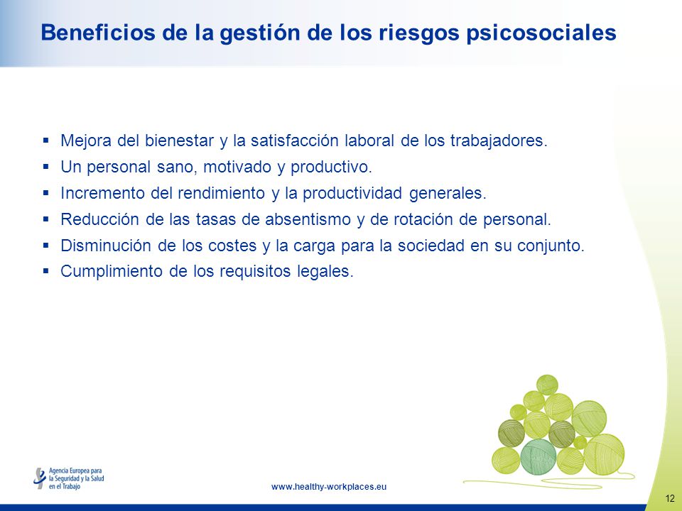 Beneficios de la gestión de los riesgos psicosociales