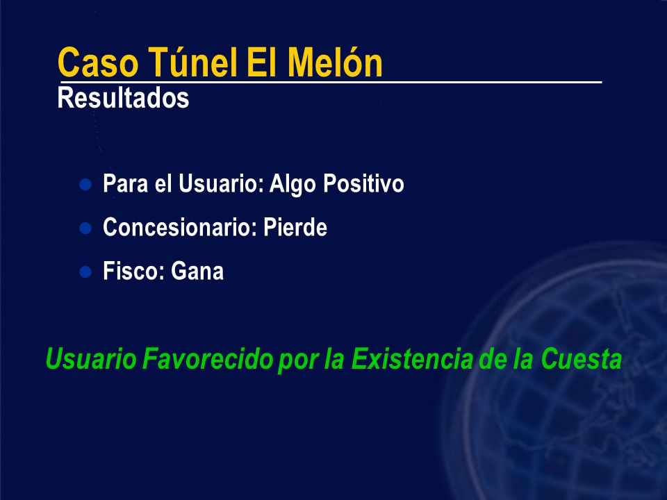 Usuario Favorecido por la Existencia de la Cuesta