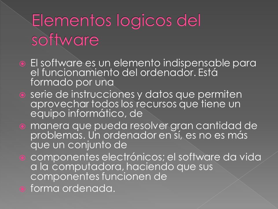 Elementos logicos del software