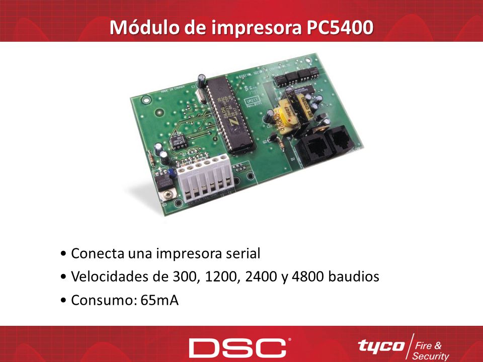 Módulo de impresora PC5400 Conecta una impresora serial