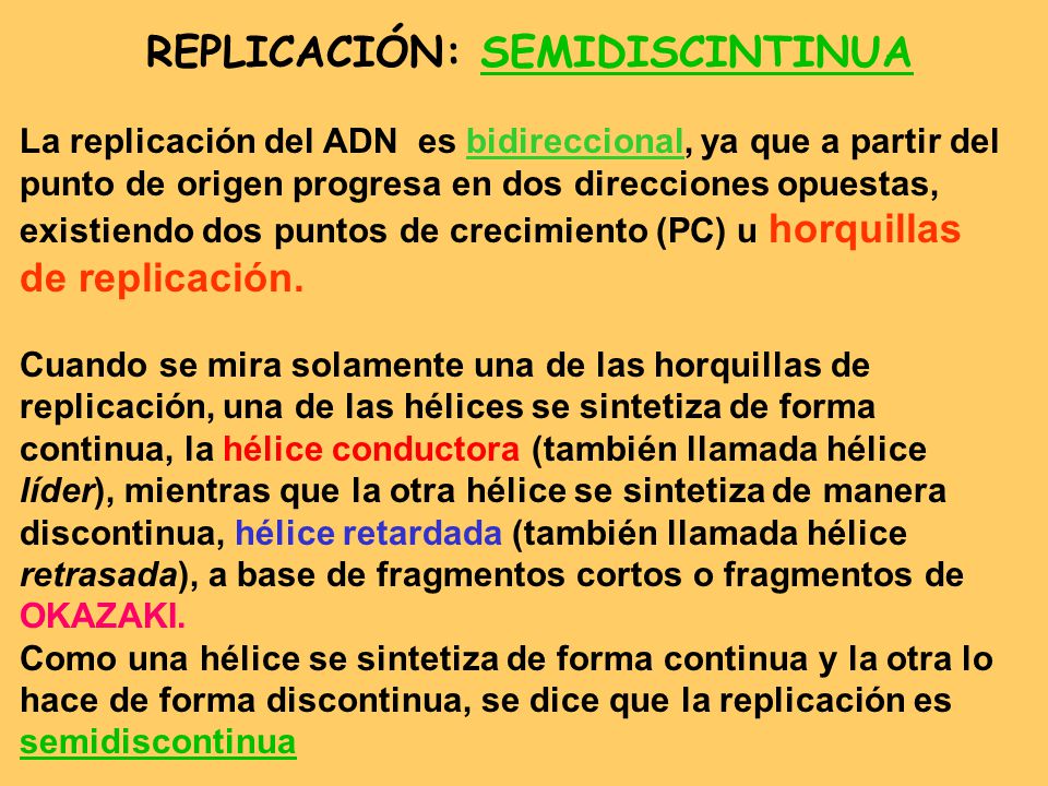 REPLICACIÓN: SEMIDISCINTINUA