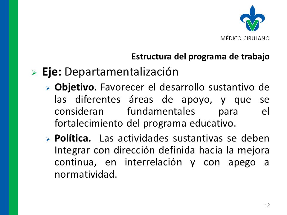 Eje: Departamentalización