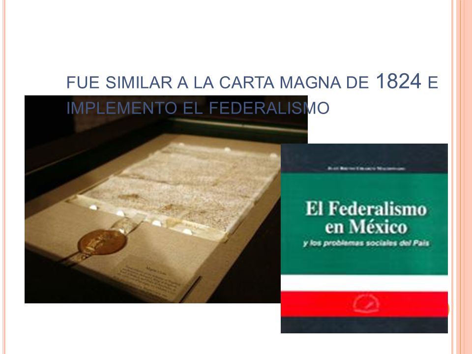 fue similar a la carta magna de 1824 e implemento el federalismo