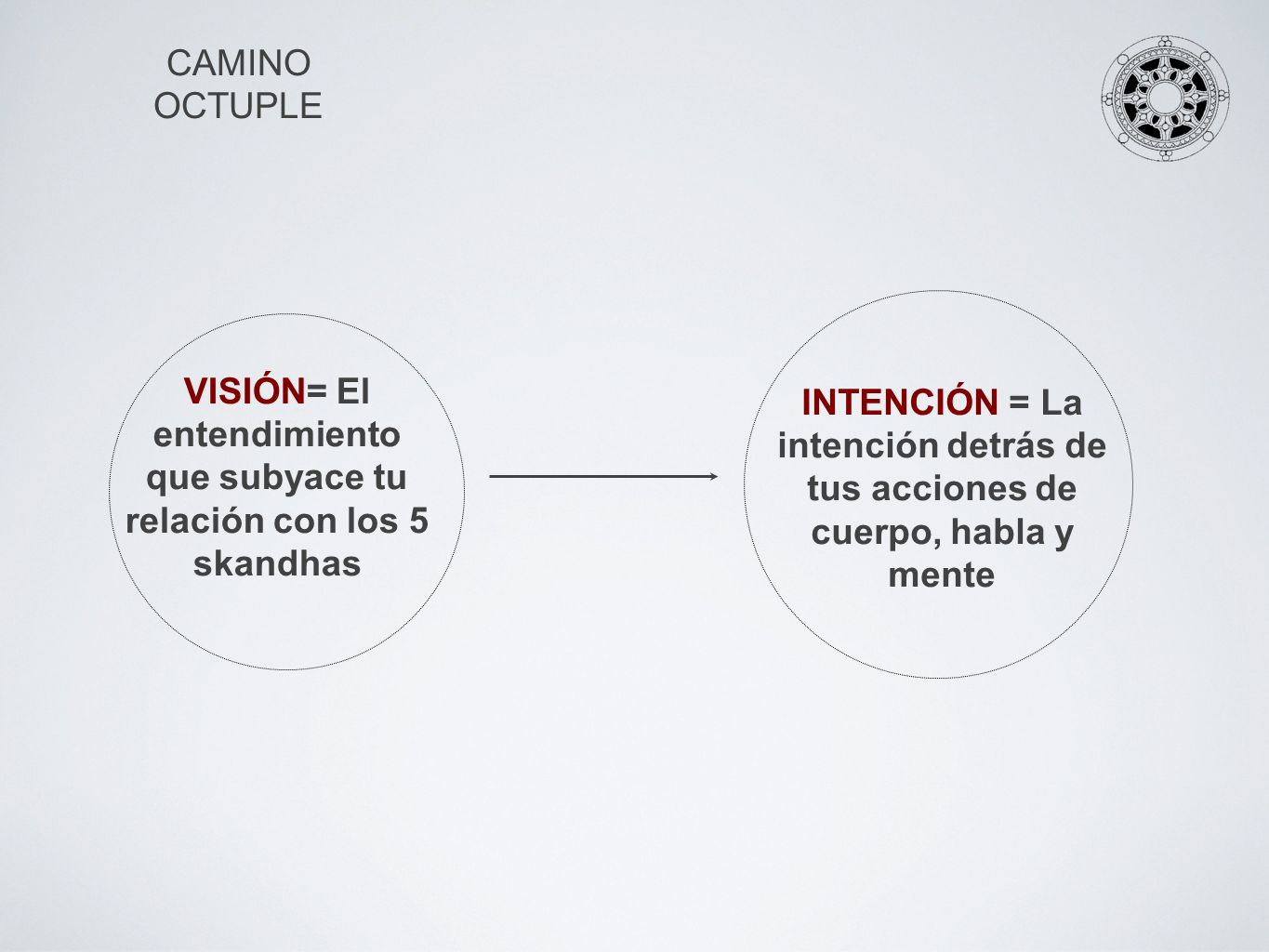 VISIÓN= El entendimiento que subyace tu relación con los 5 skandhas