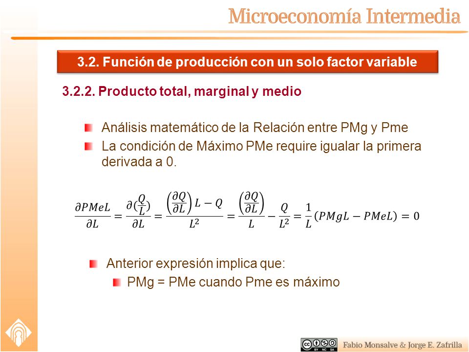3.2. Función de producción con un solo factor variable