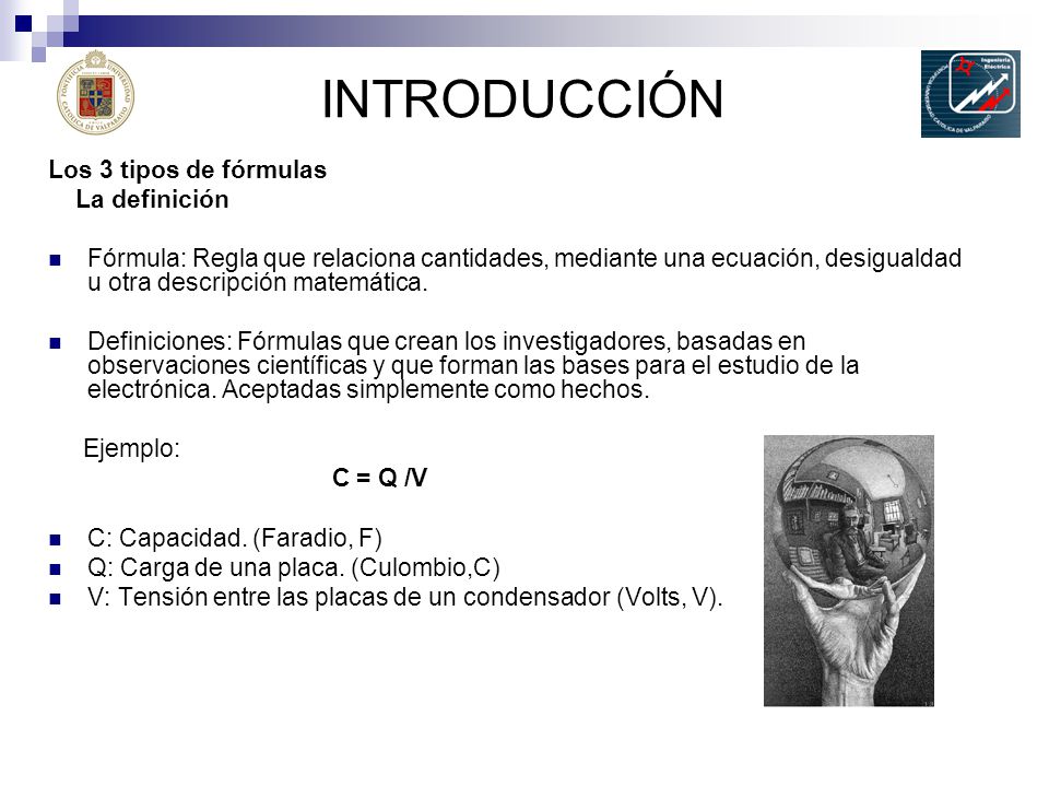 INTRODUCCIÓN Los 3 tipos de fórmulas La definición