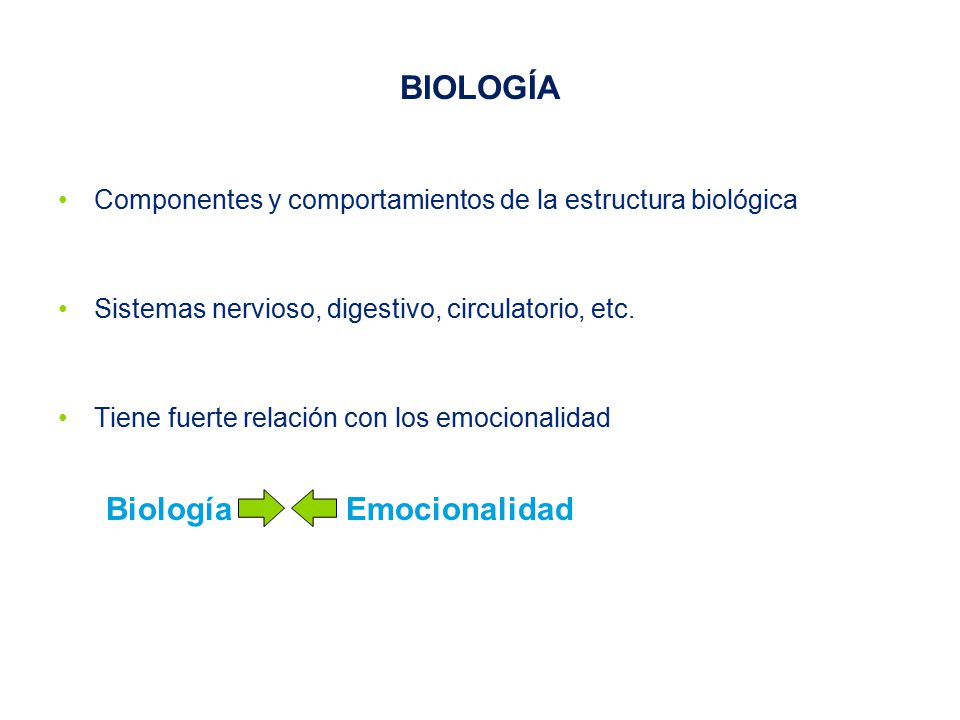 BIOLOGÍA Biología Emocionalidad