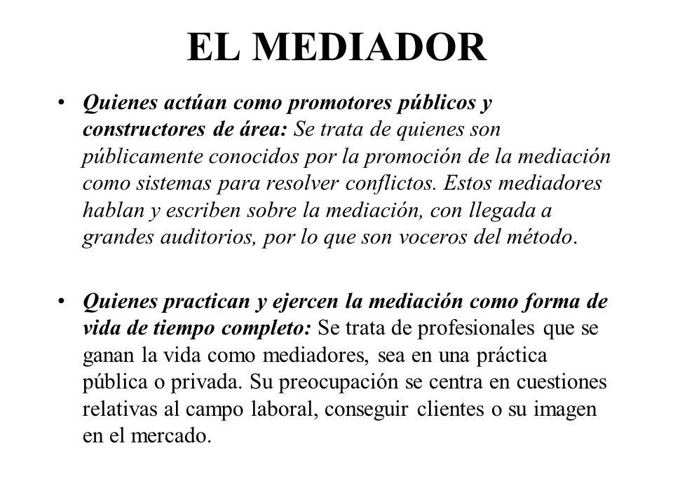 EL MEDIADOR