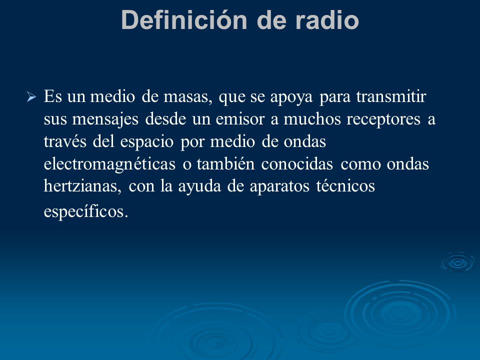 Definición de radio