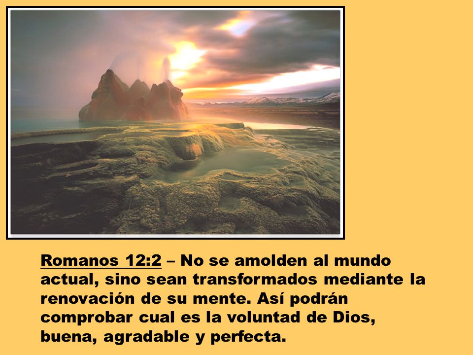 Romanos 12:2 – No se amolden al mundo actual, sino sean transformados mediante la renovación de su mente.