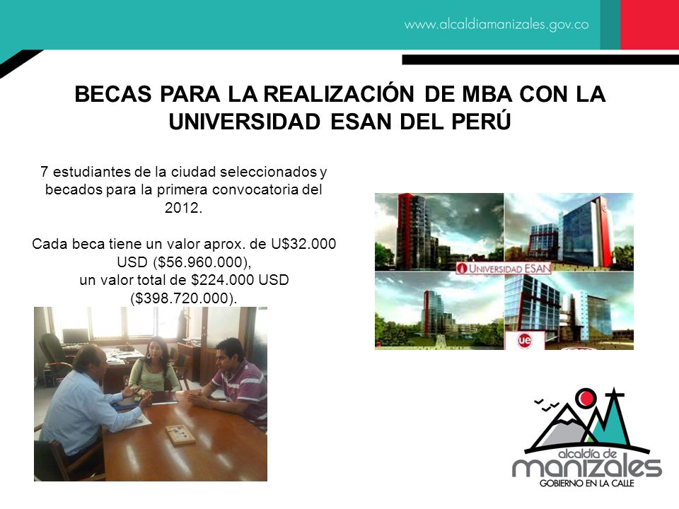 BECAS PARA LA REALIZACIÓN DE MBA CON LA UNIVERSIDAD ESAN DEL PERÚ