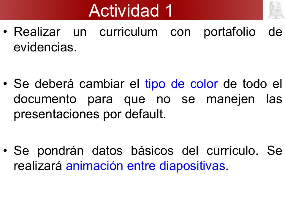 Actividad 1 Realizar un curriculum con portafolio de evidencias.