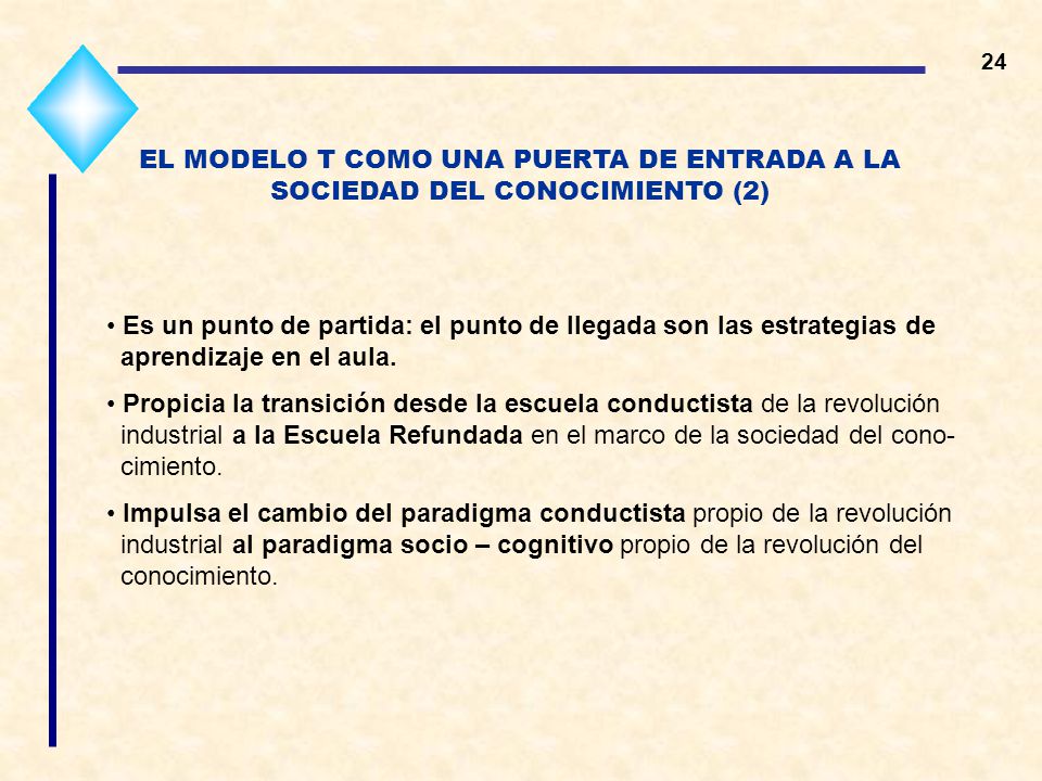 EL MODELO T COMO UNA PUERTA DE ENTRADA A LA