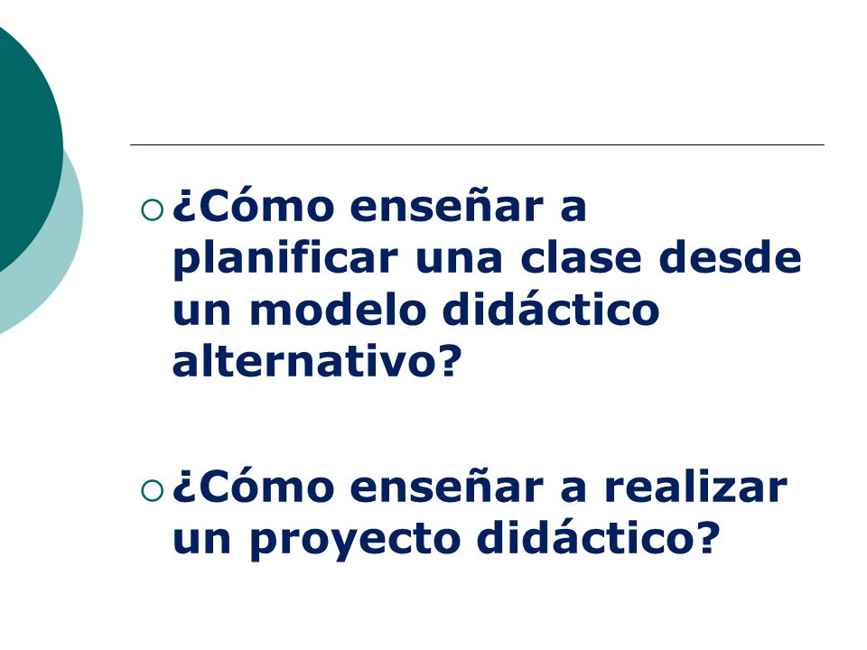¿Cómo enseñar a planificar una clase desde un modelo didáctico alternativo