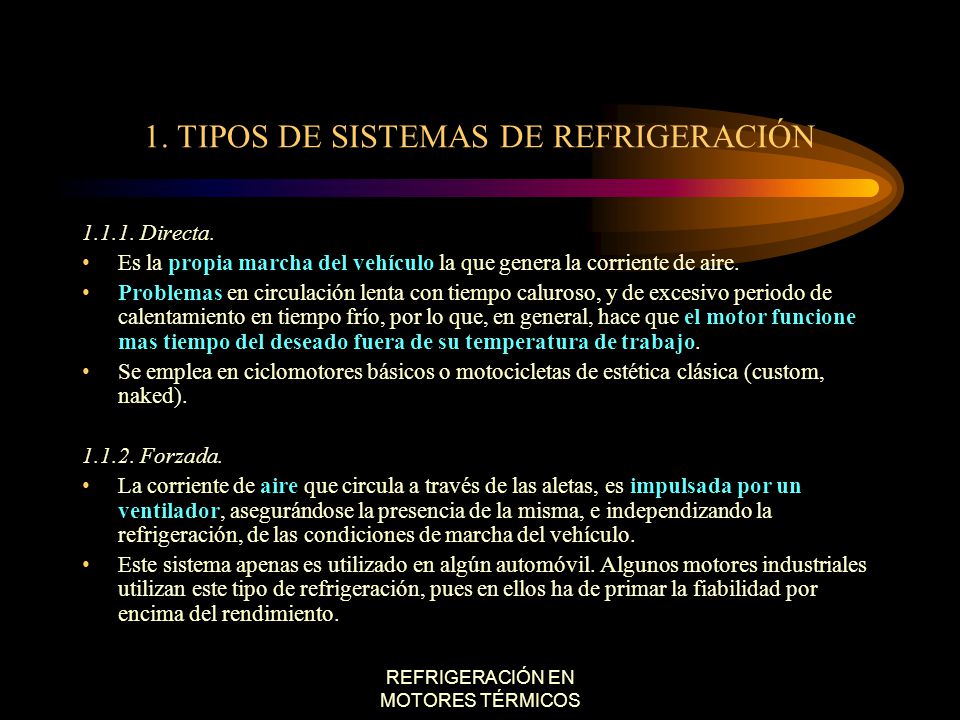 1. TIPOS DE SISTEMAS DE REFRIGERACIÓN