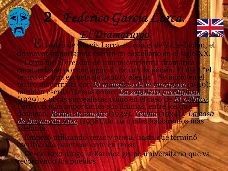 2. Federico García Lorca. El Dramaturgo