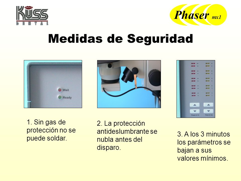 Medidas de Seguridad 1. Sin gas de protección no se puede soldar.