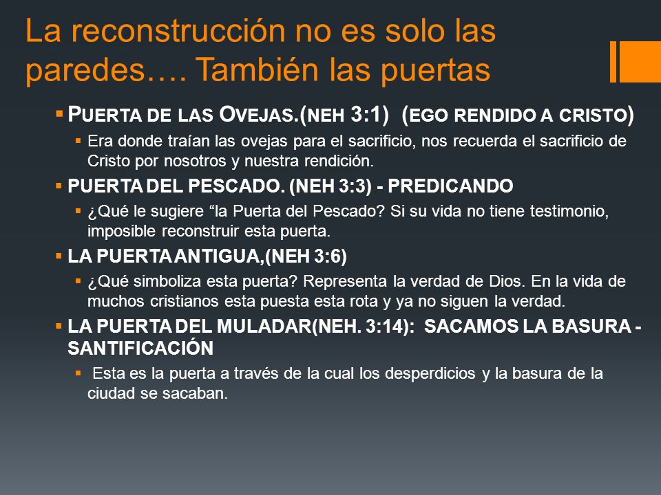 La reconstrucción no es solo las paredes…. También las puertas
