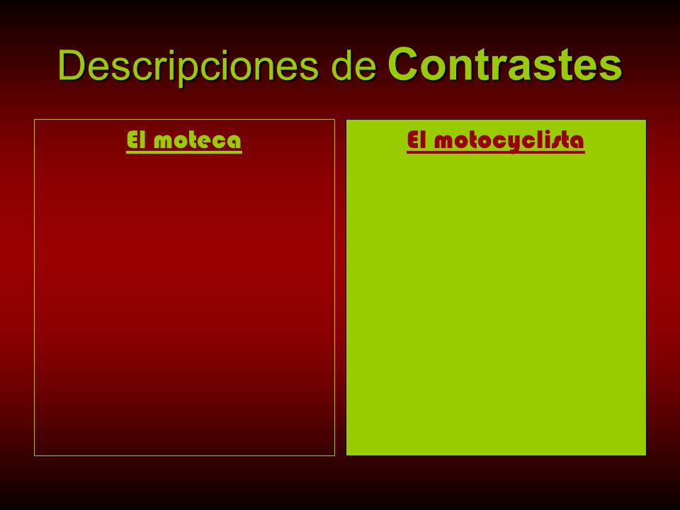 Descripciones de Contrastes