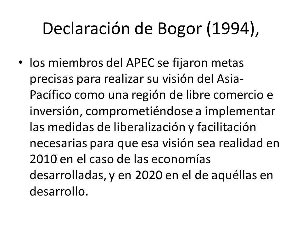 Declaración de Bogor (1994),