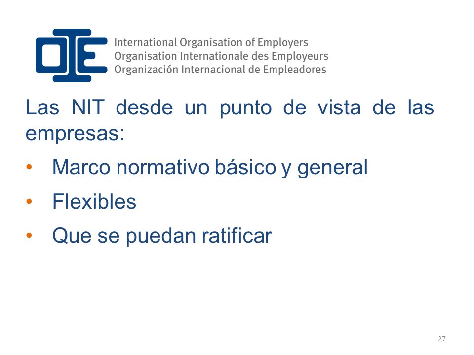 Las NIT desde un punto de vista de las empresas: