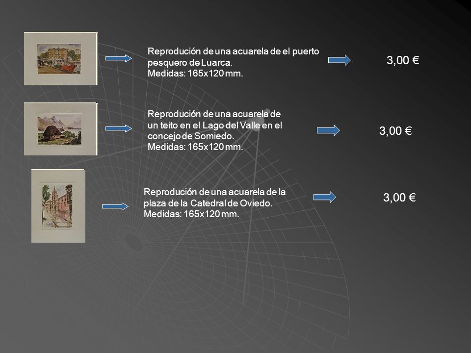 Reprodución de una acuarela de el puerto pesquero de Luarca