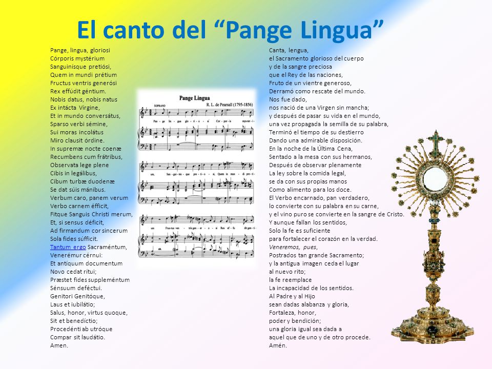 El canto del Pange Lingua