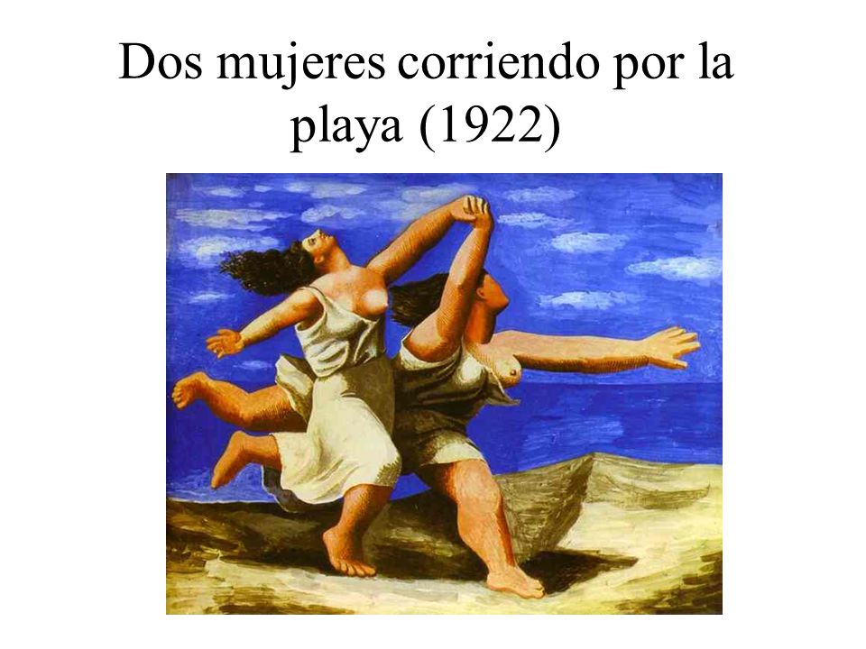Dos mujeres corriendo por la playa (1922)