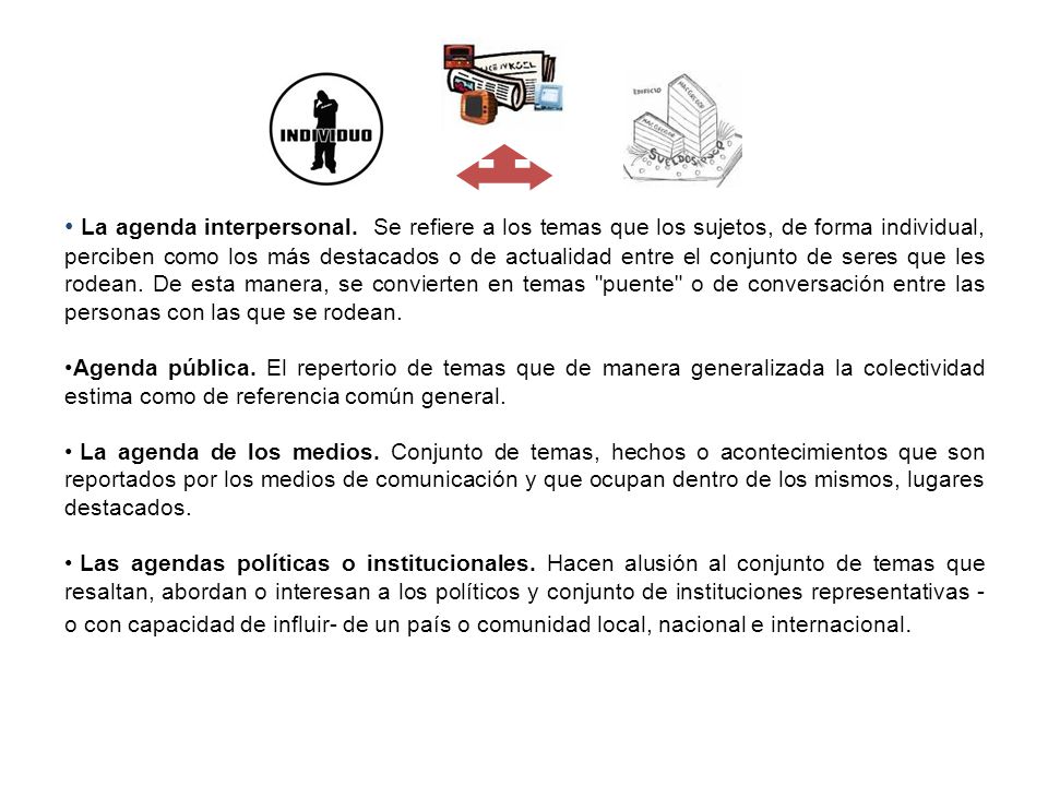 La agenda interpersonal