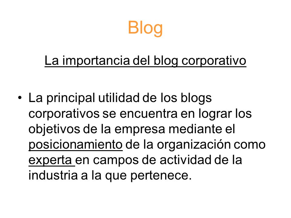 La importancia del blog corporativo