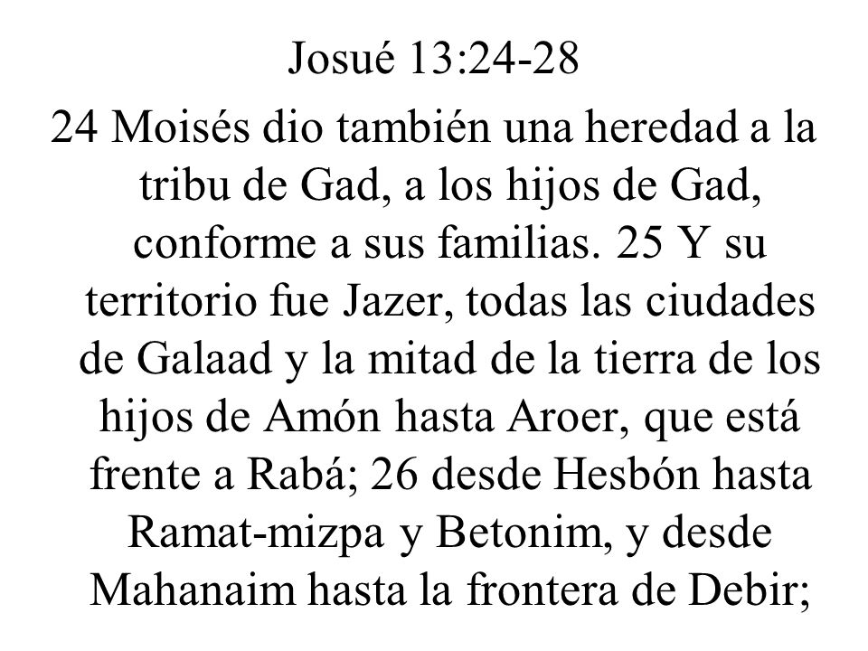 Josué 13:24-28